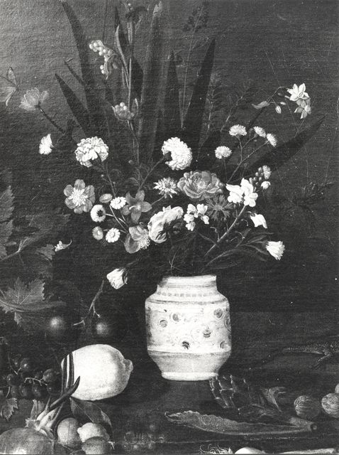 Anonimo — Maestro della natura morta di Hartford - sec. XVI - Vaso di fiori — particolare
